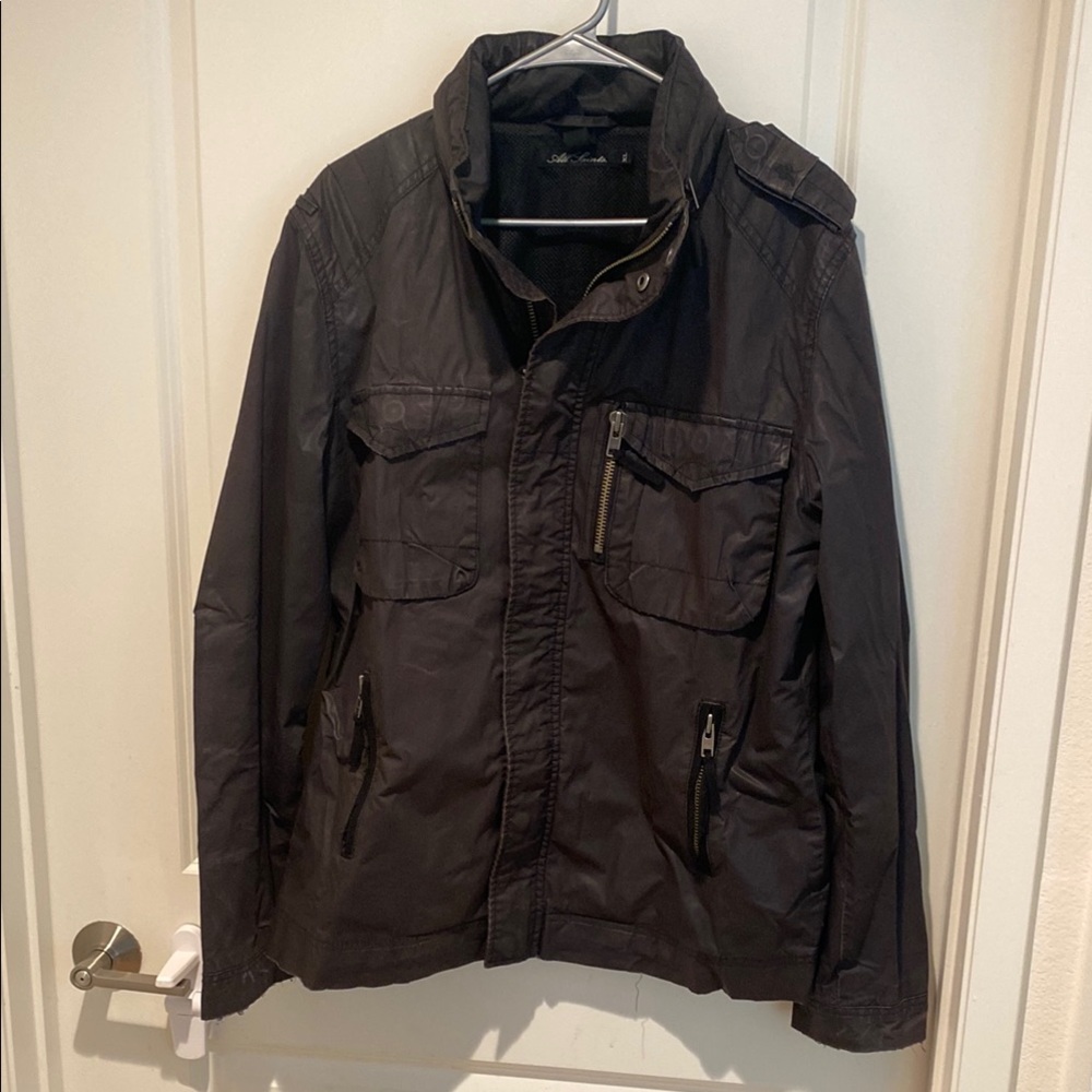 All Saints Black Military Field Jacket
